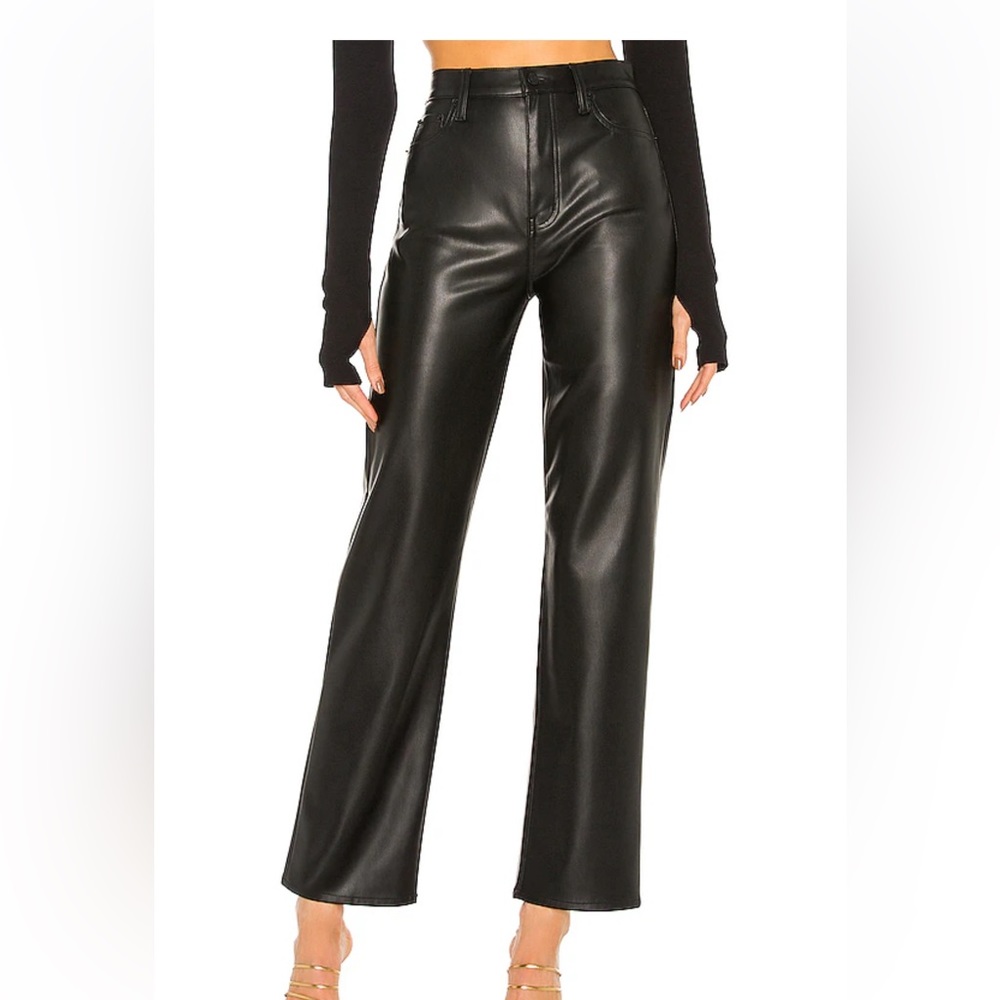 Pistola- High Rise Cropped Boot Faux Leather Pants